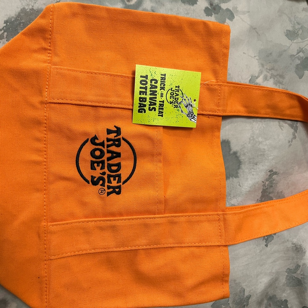 Trader Joe's Orange mini Tote Bag